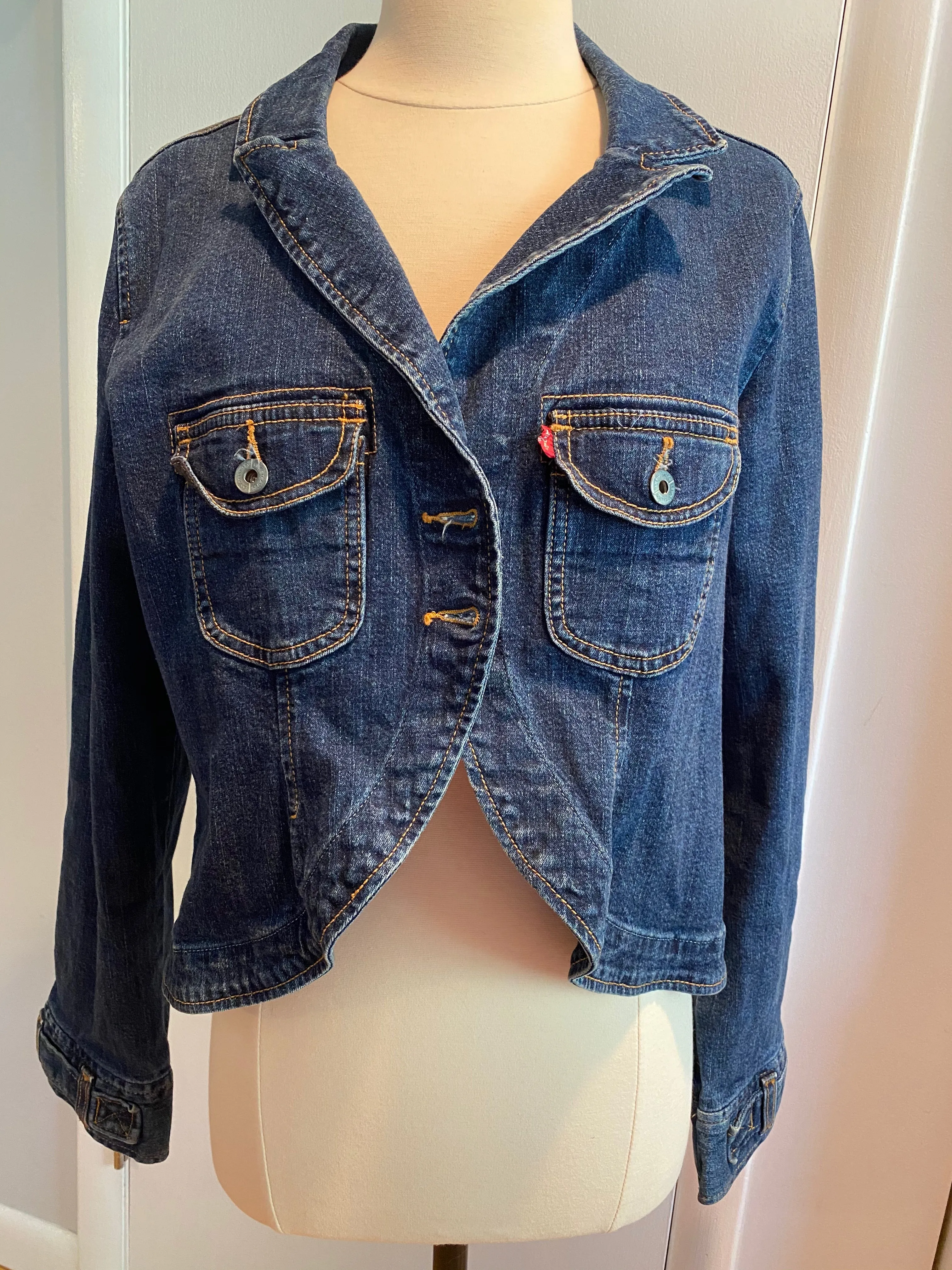 Ice Cream Sequin Jean Jacket Size L/XL