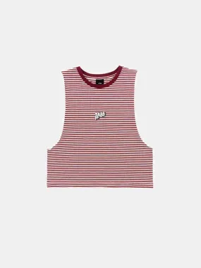 ilabb Womens Ripper Muscle Tank - Cream / Maroon