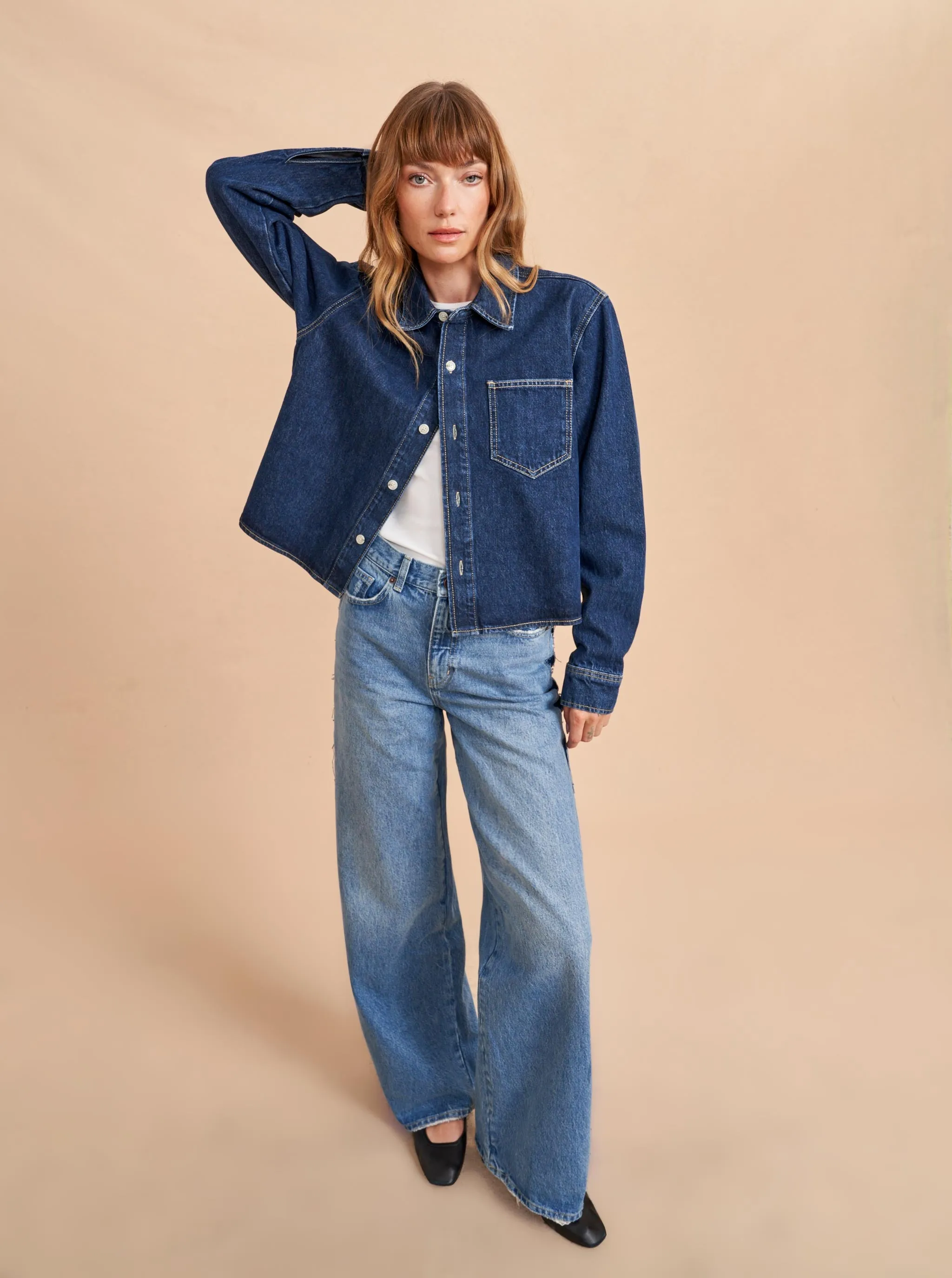 Isadora High-Rise Wide-Leg Side Stripe Jean