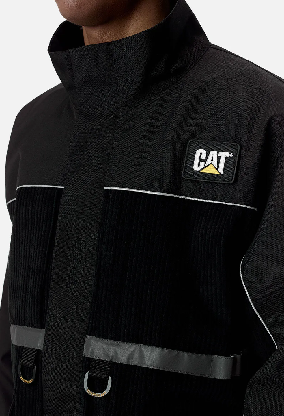 JE X CAT Corduroy Zip Up Jacket / Black