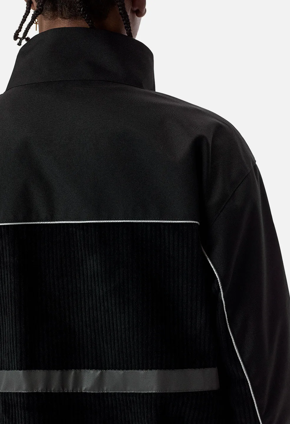 JE X CAT Corduroy Zip Up Jacket / Black