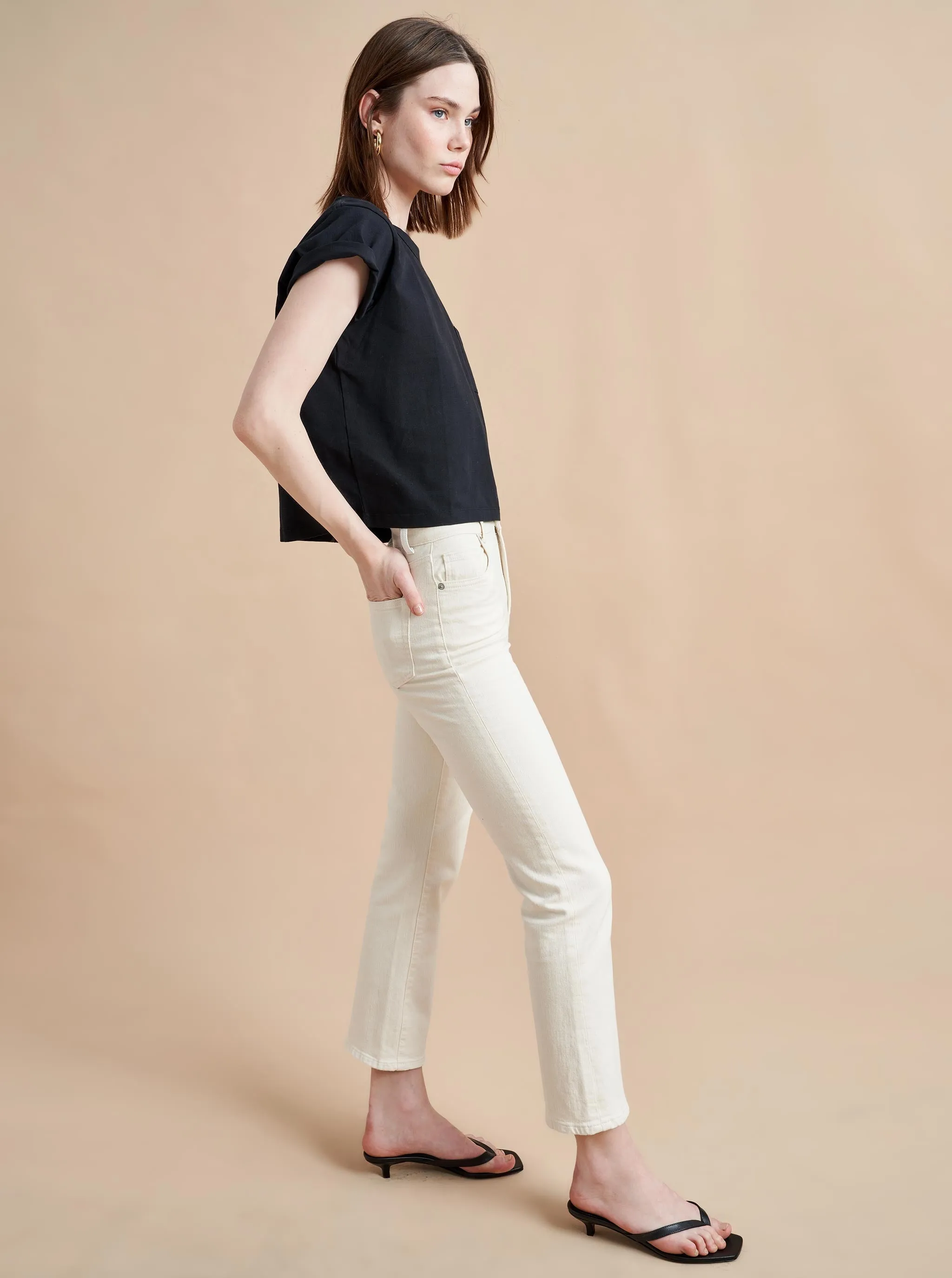 Meredith High-Rise Cropped Flare Jean