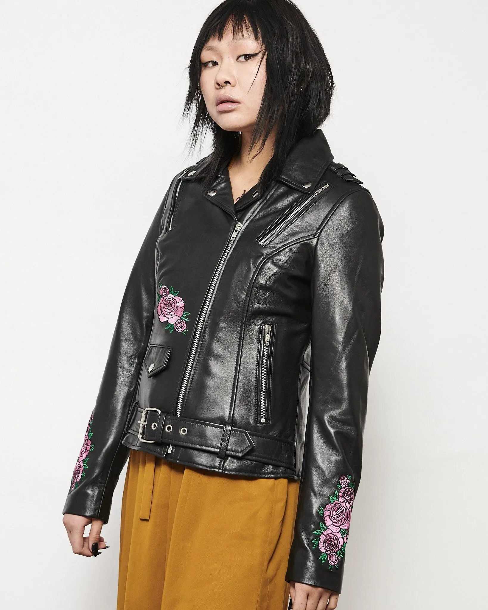 MODERN VICE EMBROIDERED MOTO JACKET