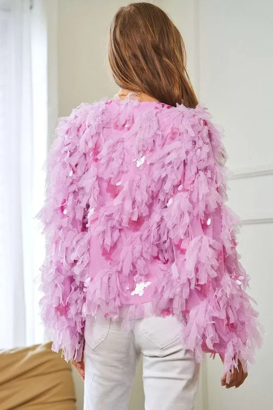 Pink Ruffle Party Jacket