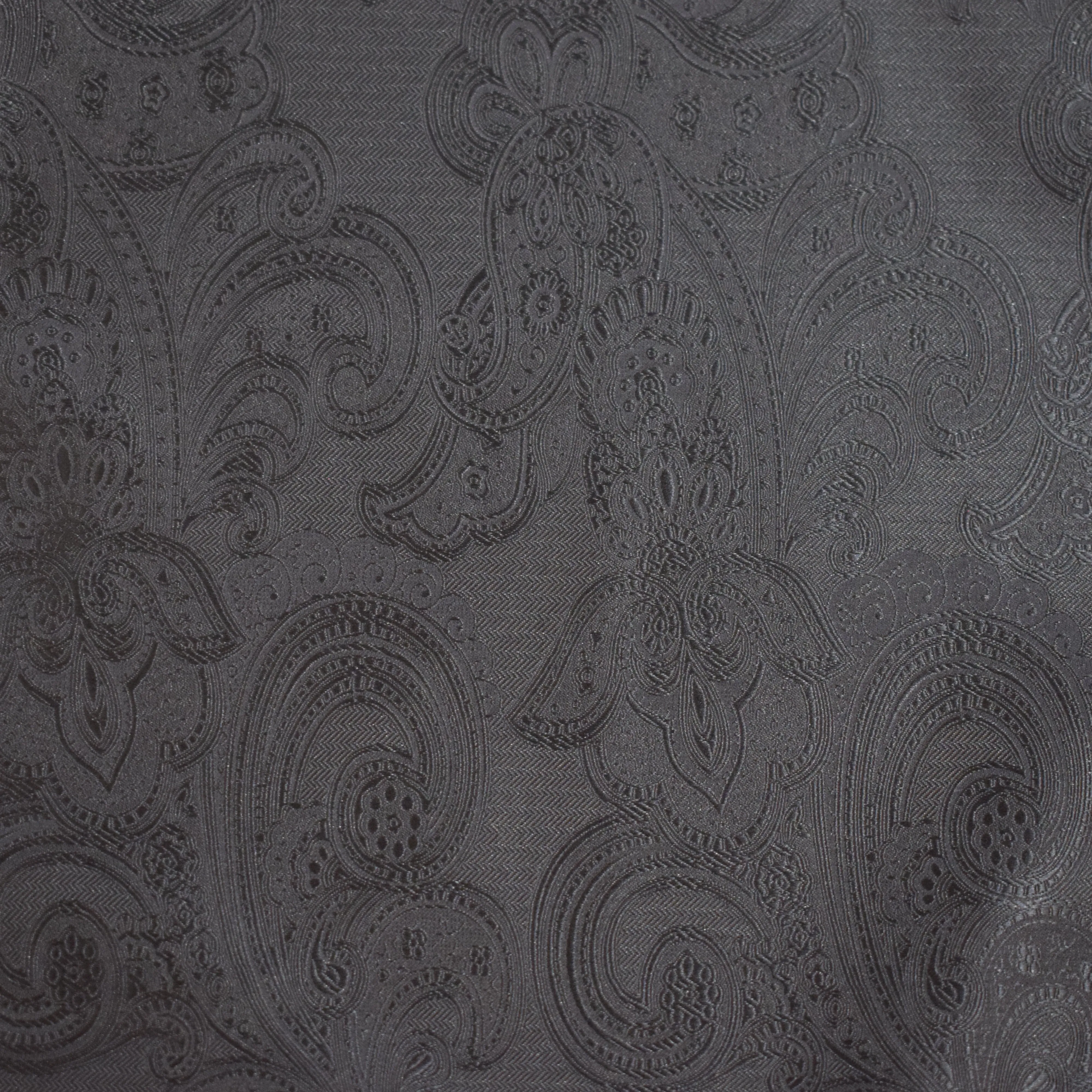 Pocket Square - Black Paisley