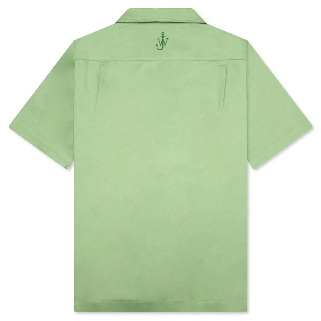 Pol Anglada Print Short Sleeve Shirt - Green