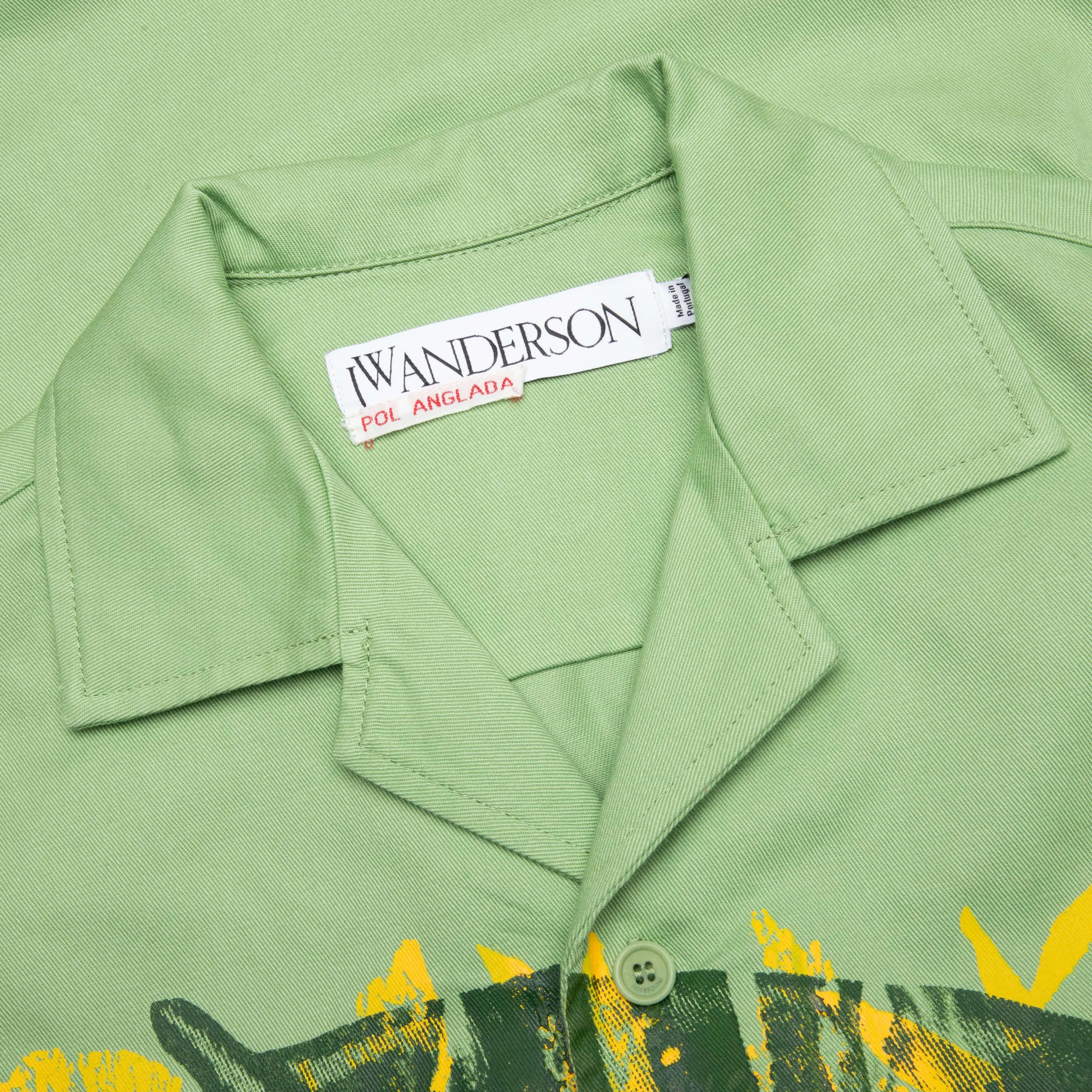 Pol Anglada Print Short Sleeve Shirt - Green