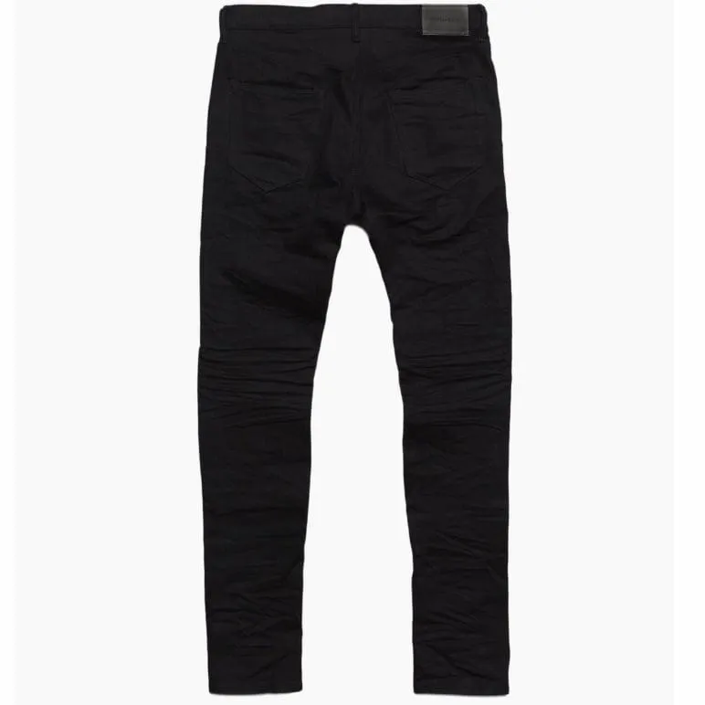 Purple Brand Low Rise Skinny Jean (Black Row) P001-BLKR222