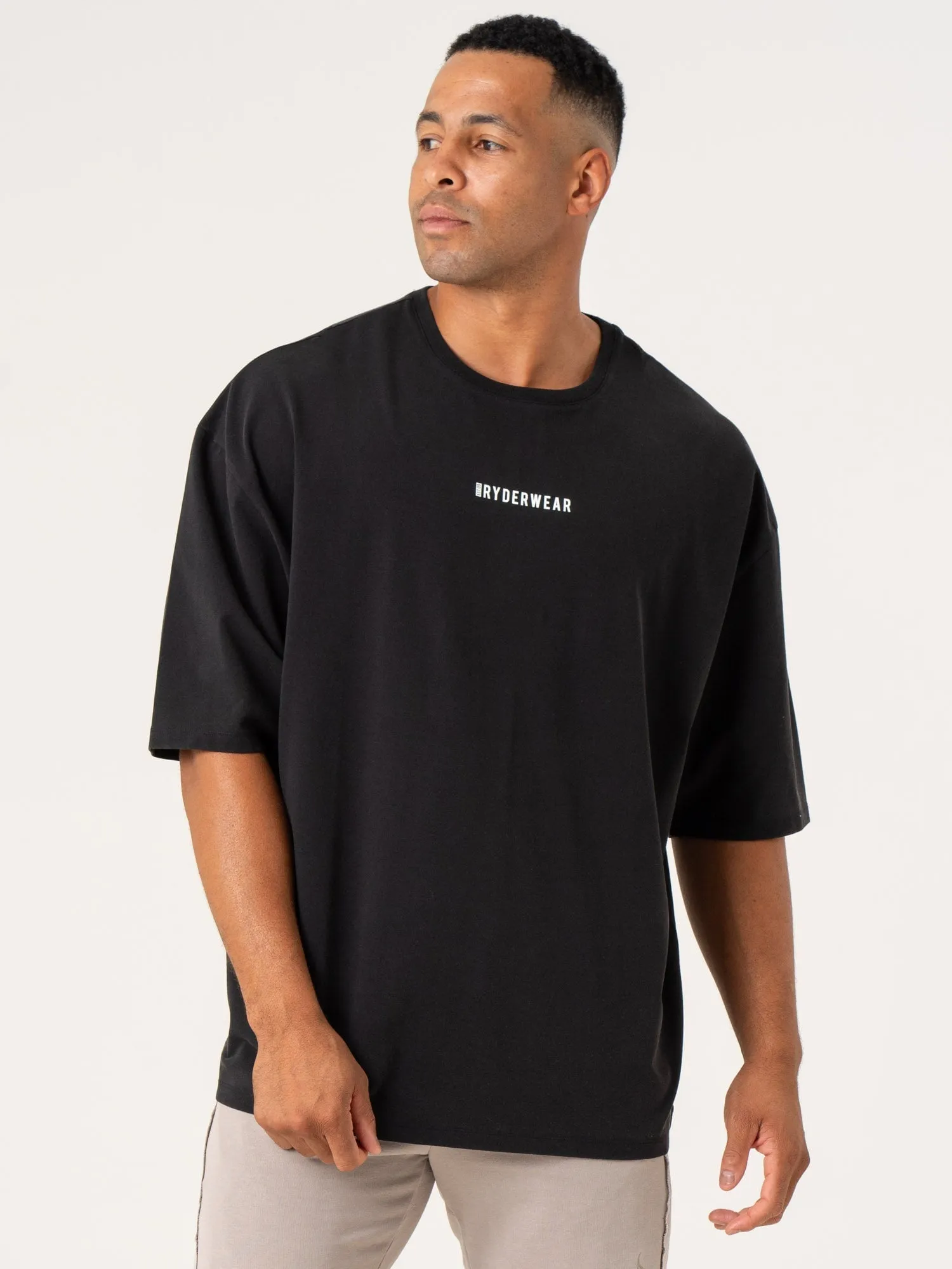 Pursuit Oversized T-Shirt - Black Stonewash