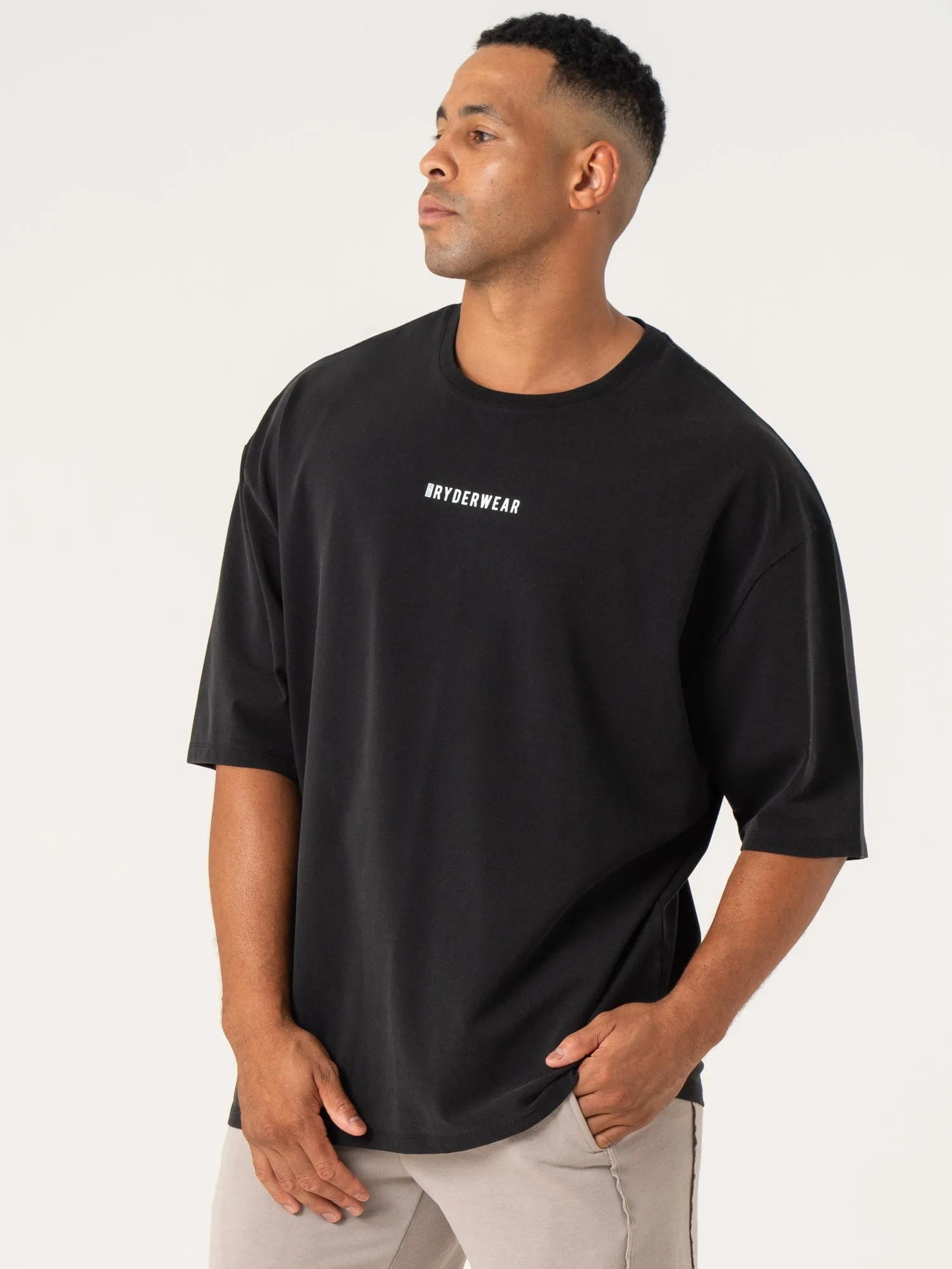 Pursuit Oversized T-Shirt - Black Stonewash