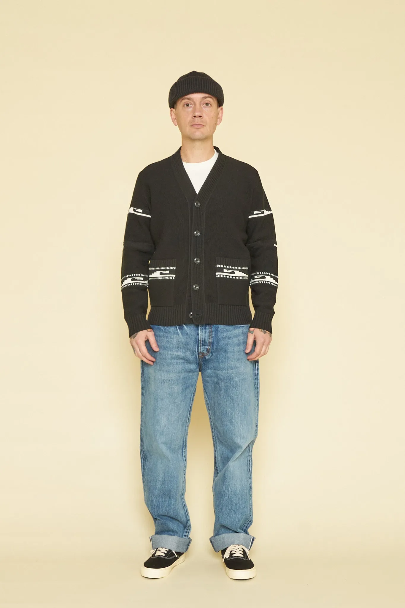 Rats Native Kanoko Cardigan - Black