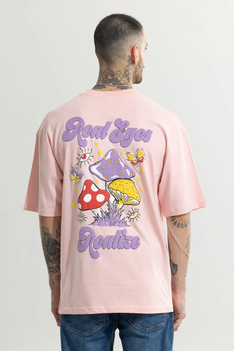 Real Eyes Realize Pink Oversized T-Shirt