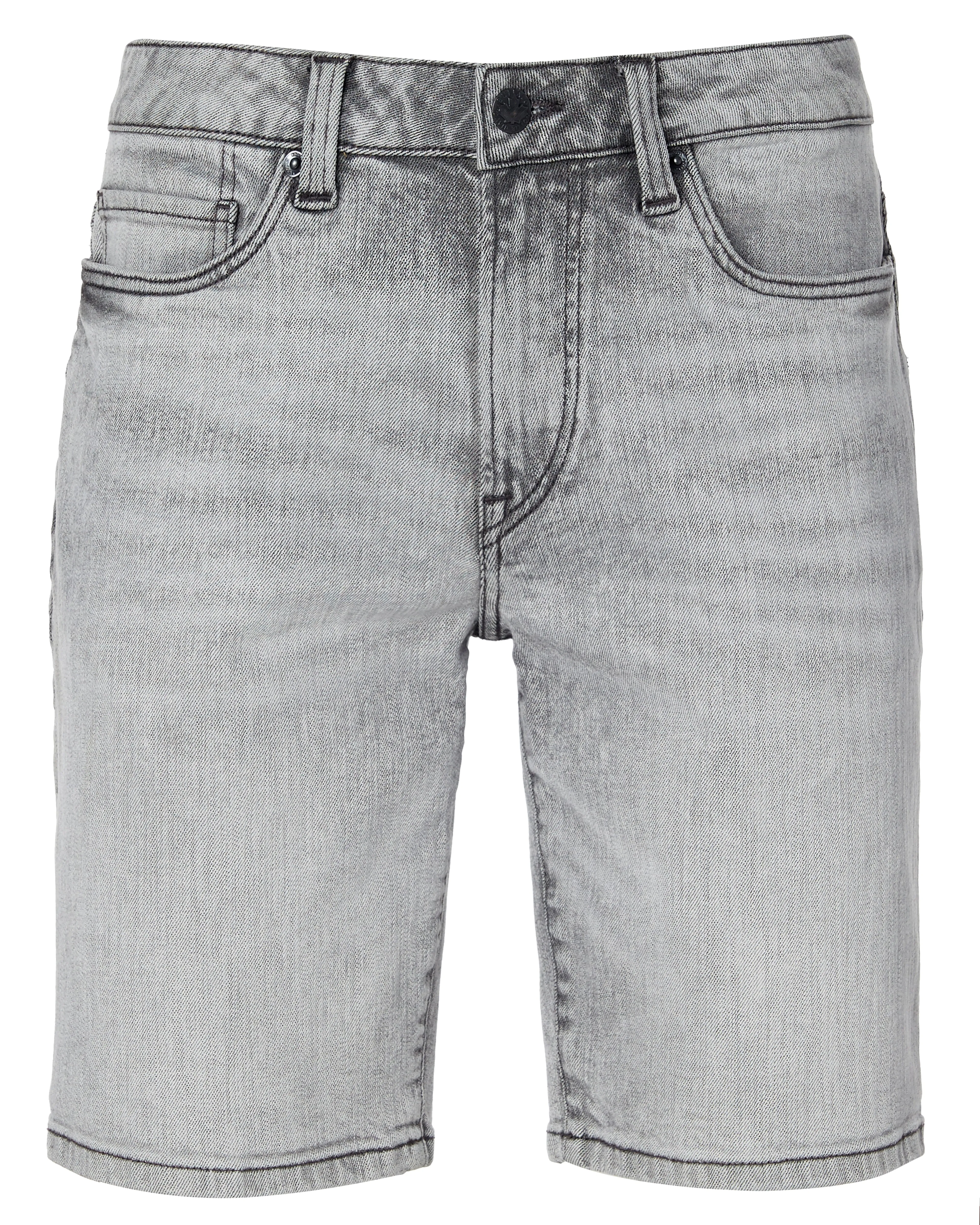 Relaxed Straight Dean Acid Creased Grey Shorts - BM22773