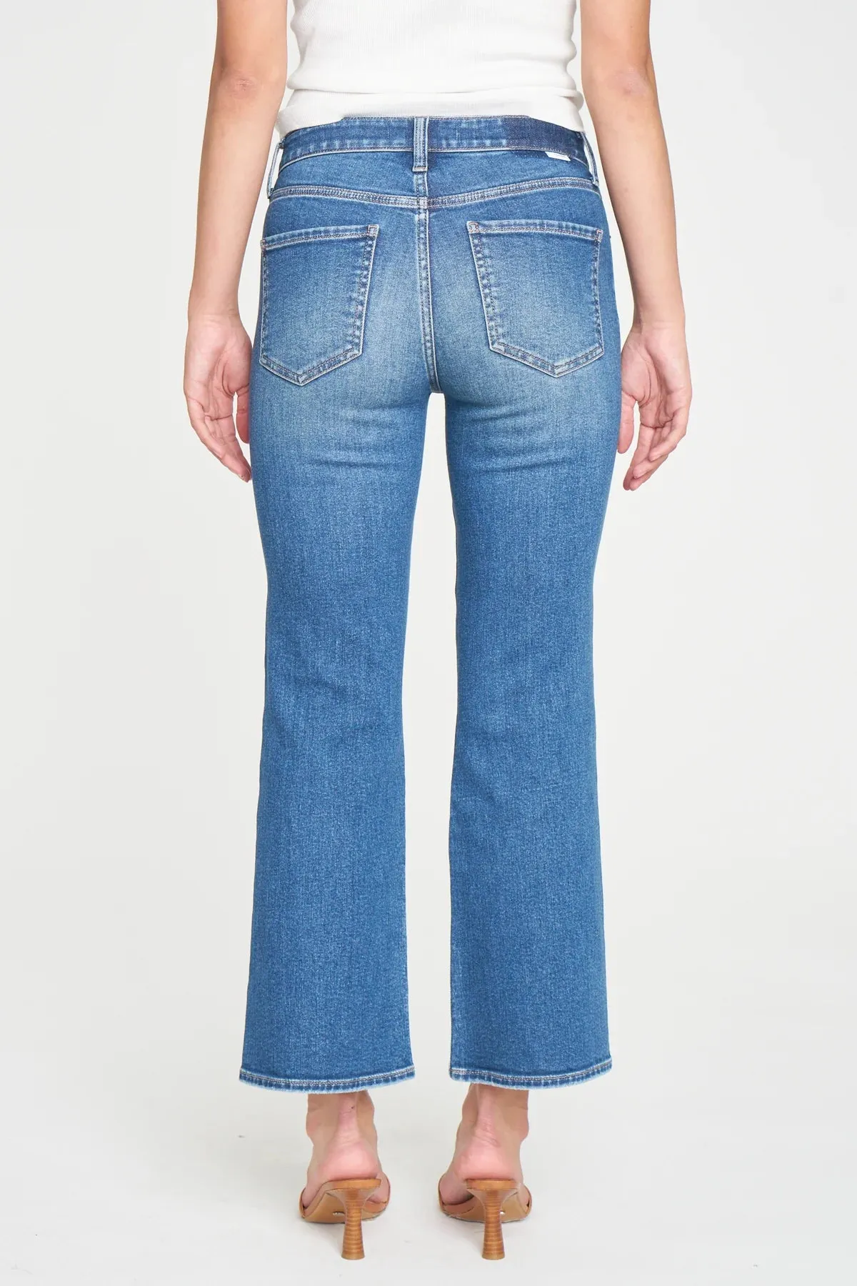 Runway Crop Flare Denim Jeans