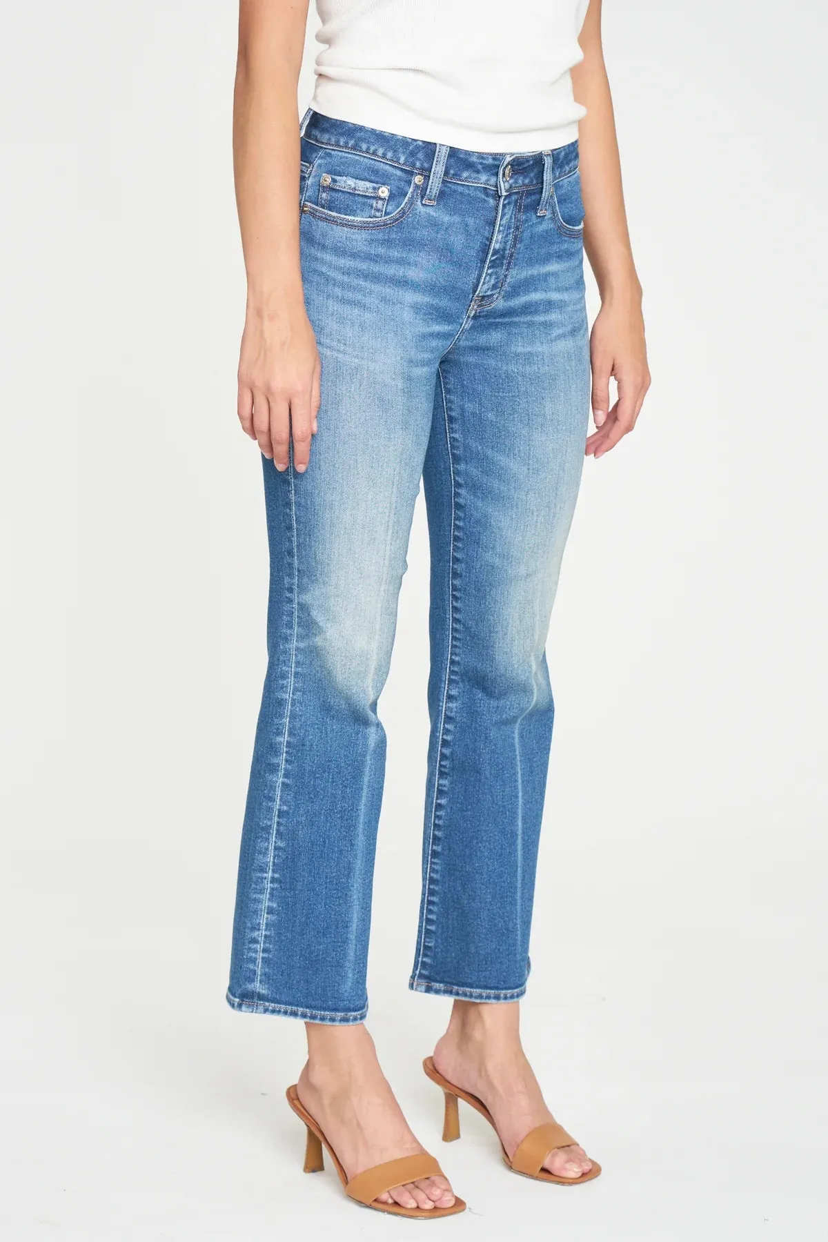 Runway Crop Flare Denim Jeans