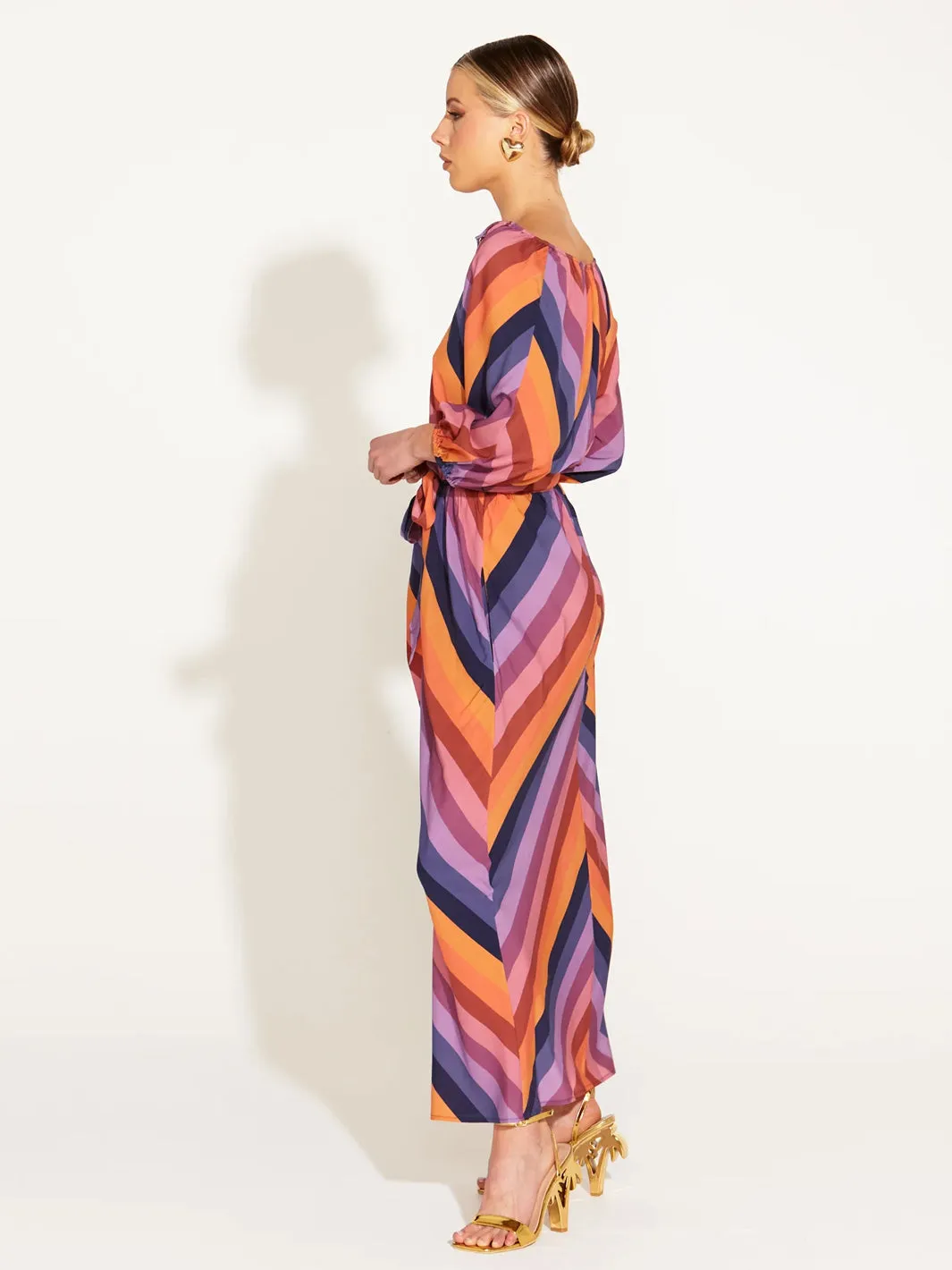 Sunset Dream Tie Waist Midi Dress