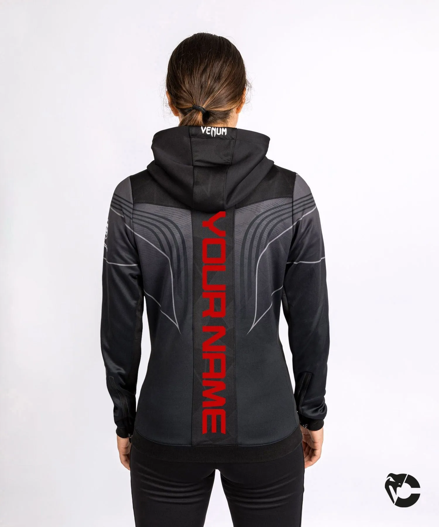 UFC Venum Personalized Authentic Fight Night 2.0 Kit by Venum Women's Walkout Hoodie - Black