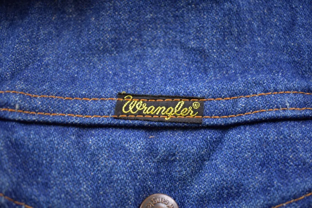 Vintage 1970s Wrangler Workwear Denim Jean Jacket / Button Up Denim / Streetwear / Vintage Fall Outerwear / Fall Jacket / True Vintage