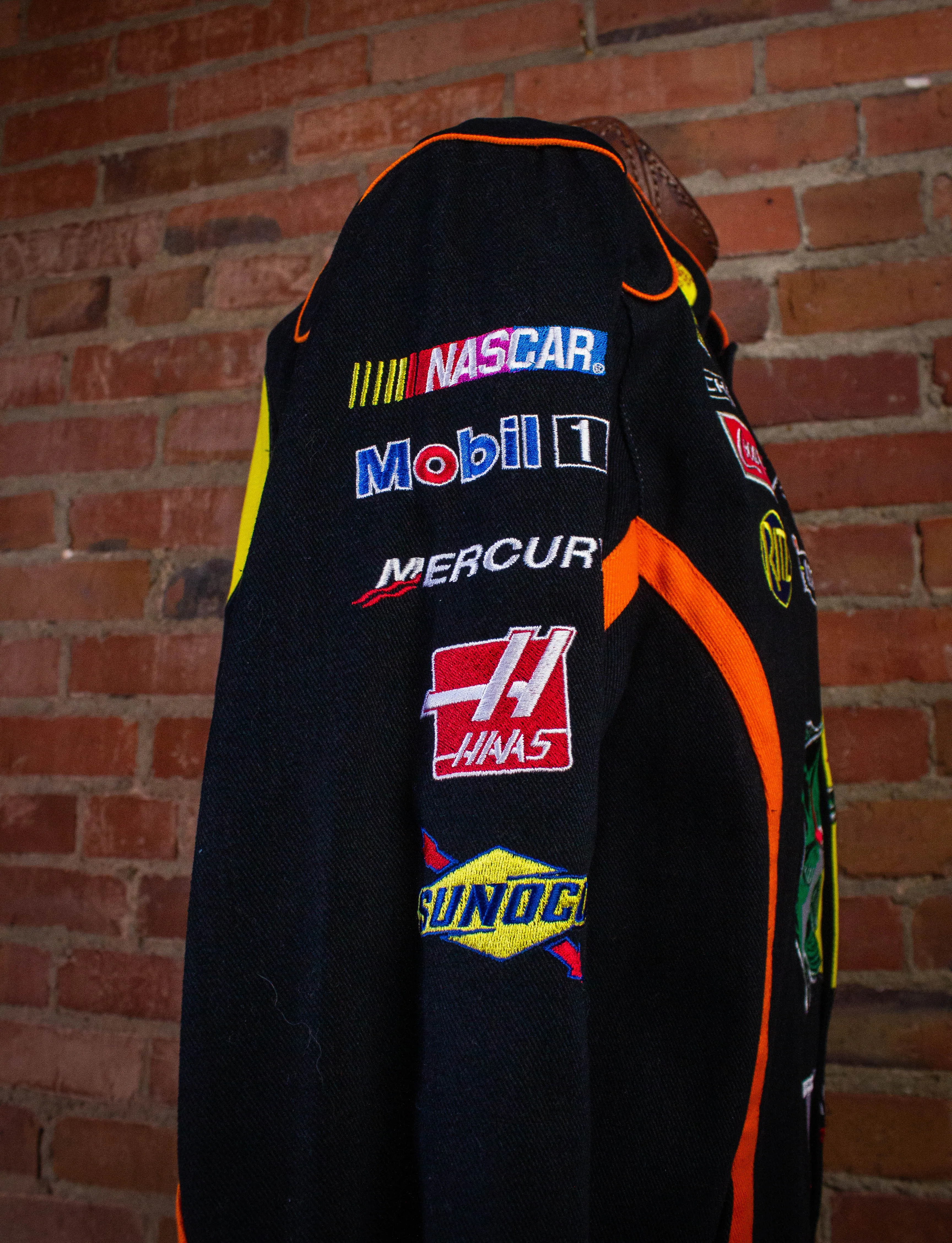 Vintage Tony Stewart Bass Pro Shop Nascar Racing Jacket Black XL