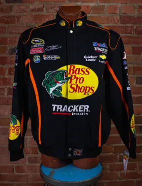 Vintage Tony Stewart Bass Pro Shop Nascar Racing Jacket Black XL