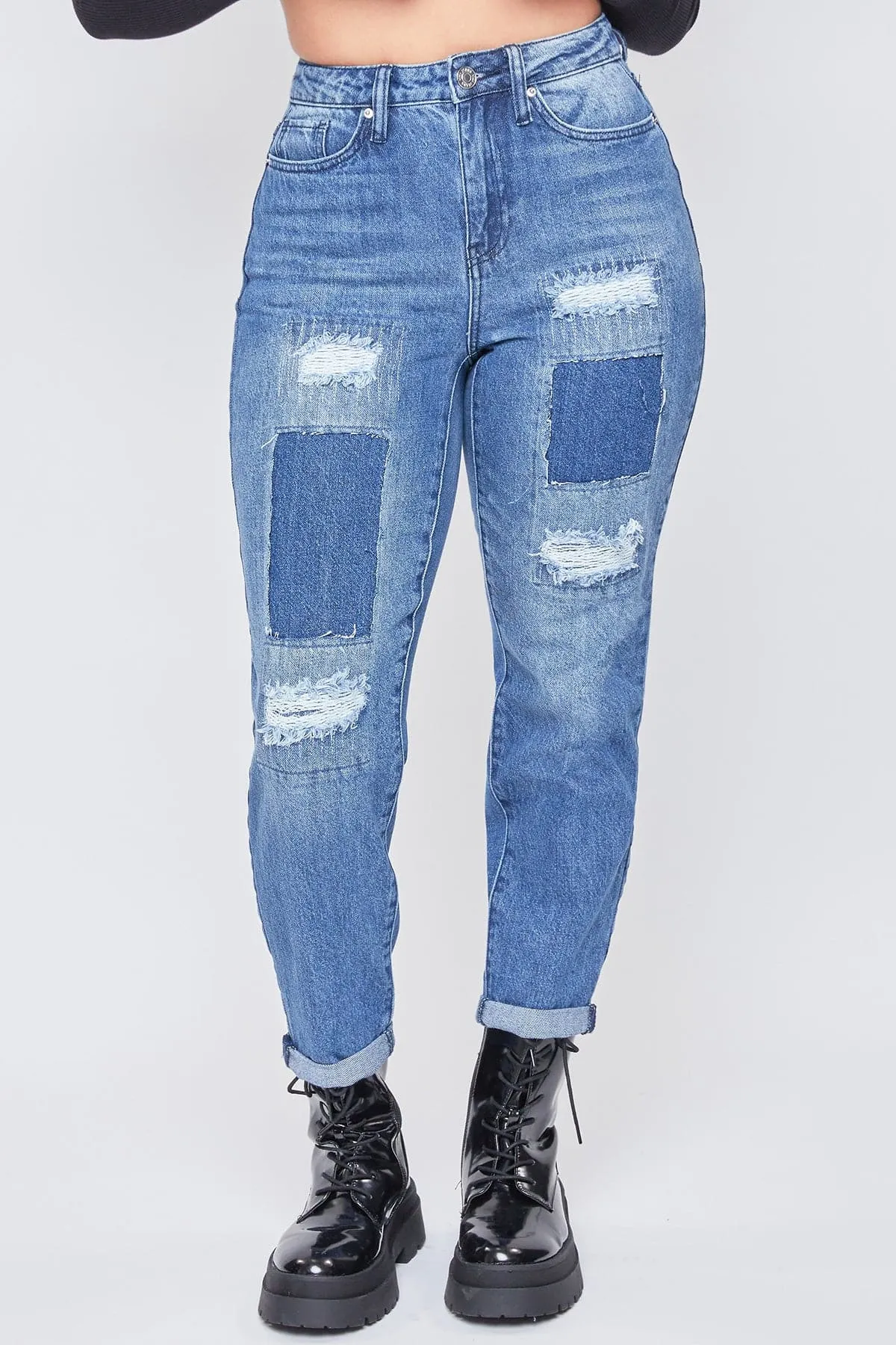 Women's Dream  Straight Patchwork Jeans-Sale