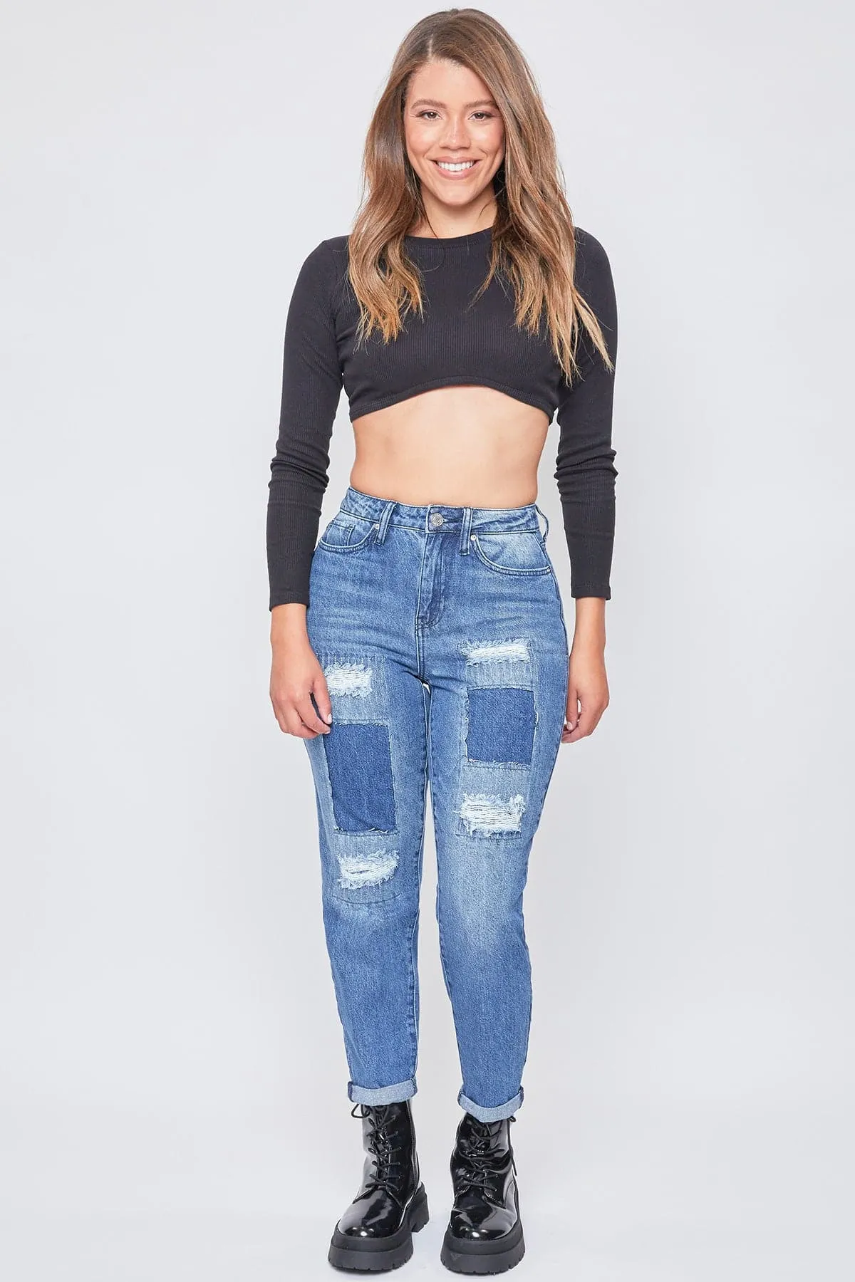 Women's Dream  Straight Patchwork Jeans-Sale