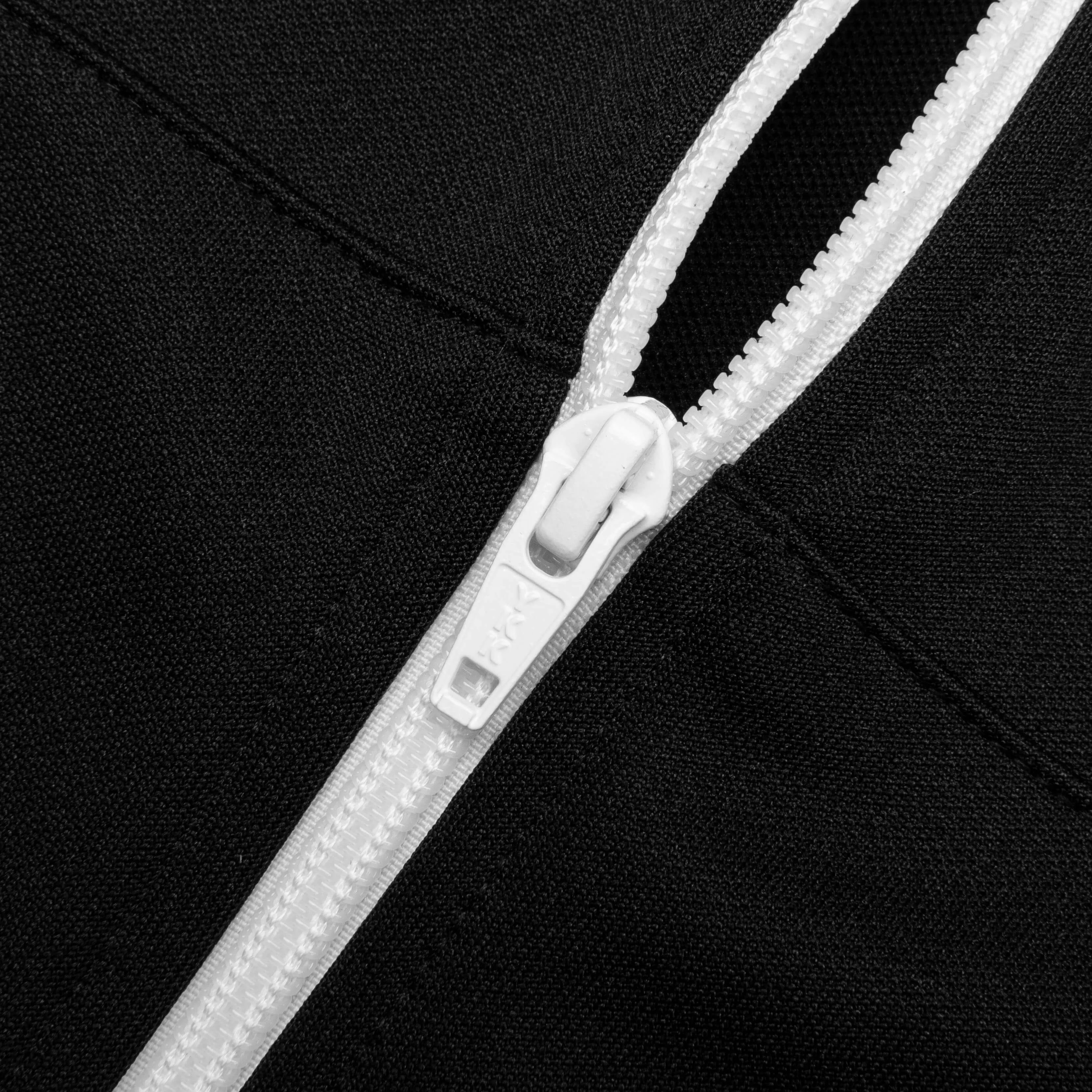 Zipped Hoodie Track Jacket - Black/Off White