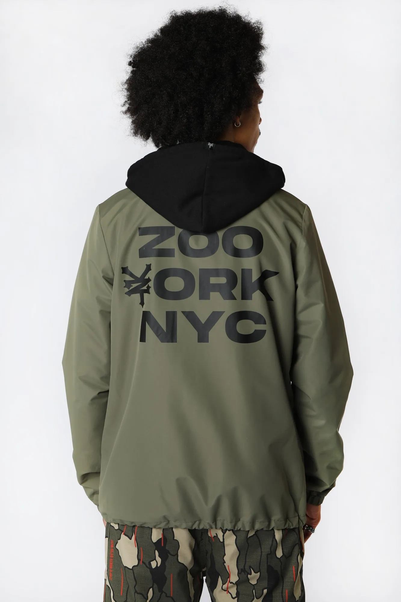 Zoo York Mens Stylish NYC Coach Jacket - Lightweight, Casual Outerwear for Urban Adventure