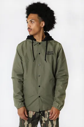 Zoo York Mens Stylish NYC Coach Jacket - Lightweight, Casual Outerwear for Urban Adventure